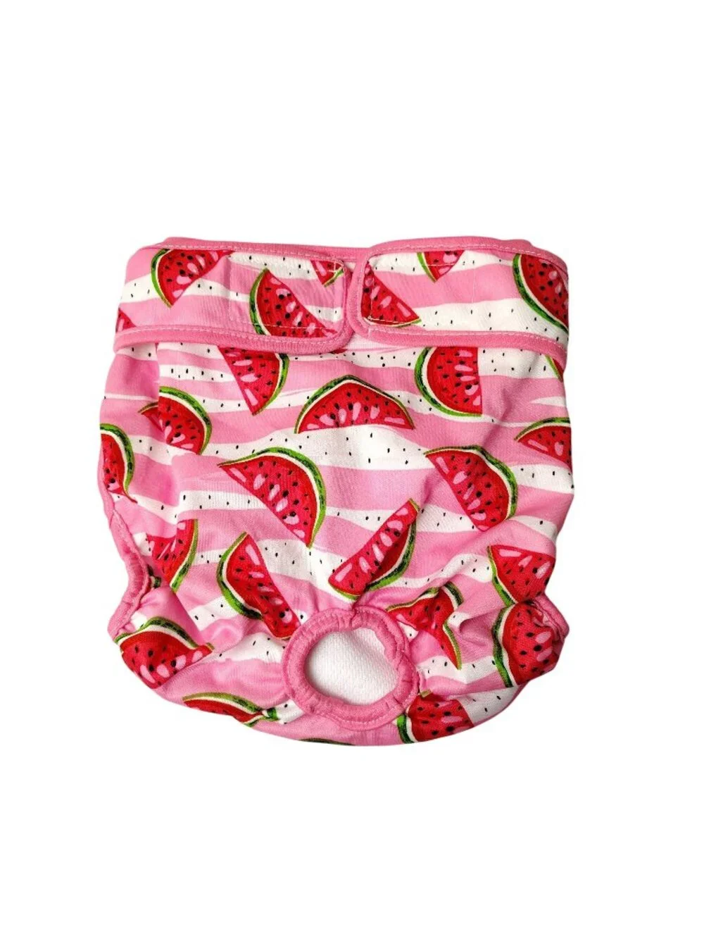 Reusable Female Dog Large Diaper Panty With Adjustable Straps Watermelon Print